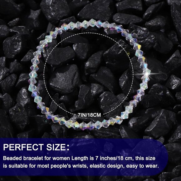 Austrian Crystal Stackable Bracelets Set for Women, 3 Pcs, 7-Inch - Picture 3 of 6